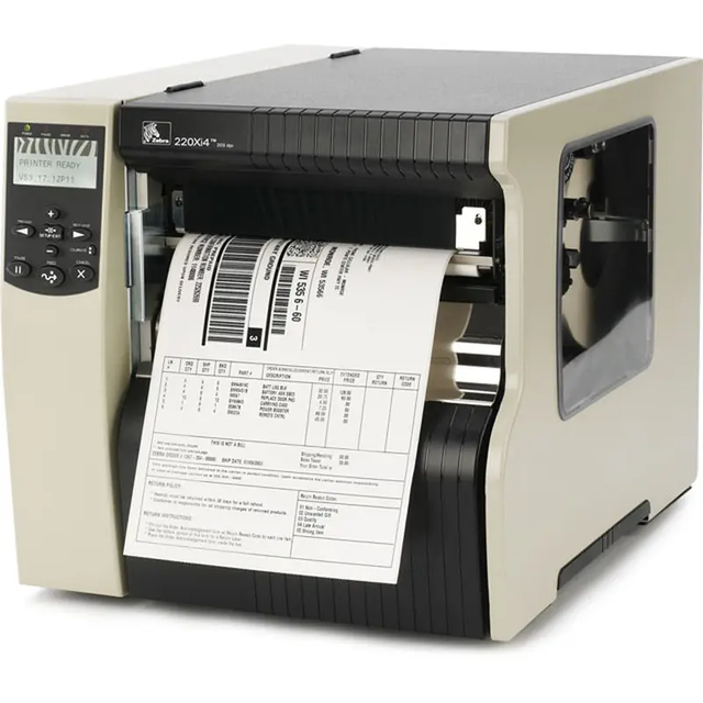 Zebra 220xi4 300DPI Industrial Thermal Printer USB Interface Rechargeable Battery 2-Year Warranty Label Color Direct Thermal for