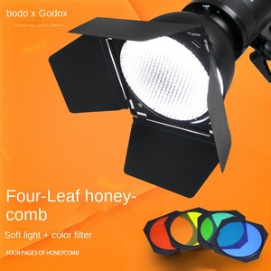 <span class=keywords><strong>Flash</strong></span> photo Bd-04 avec diffuseur à 4 volets, grille nid d'abeille, <span class=keywords><strong>film</strong></span> couleur et couvercle standard Baorongkou – Accessoires de studio - Product Image 2