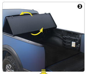 Zolionwil Pickup Aluminium Camion Roll Cover Tri Fold Tonneau Cover pour GMC Colorado <span class=keywords><strong>Silverado</strong></span> 2015 + - Product Image 5