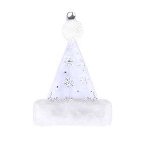 Nouveau chapeau <span class=keywords><strong>de</strong></span> Père Noël en peluche flocon <span class=keywords><strong>de</strong></span> neige brodé avec des paillettes scintillantes 100% coton Utilisation à la plage Décoration <span class=keywords><strong>de</strong></span> fête <span class=keywords><strong>de</strong></span> vacances - Product Image 4