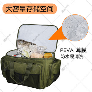 Sac à bandoulière de pêche grande capacité en tissu Oxford imperméable pour rangement d'accessoires de pêche en plein air unisexe multi-usage - Product Image 3