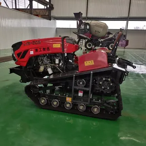 Traktor Bulldozer Crawler Kultivator Taman Mini untuk Penggunaan Di Rumah Kolam Kecil