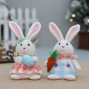 Easter Glowing Bunny Doll Ornament Fabric Rabbit Decoration With Light Up Feature For Easter Gift - Product Image 2