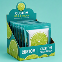 Boîte de présentation pliable en carton PDQ avec lamination brillante, plateau de rangement personnalisé, présentoir de comptoir pour snacks de vente au détail
