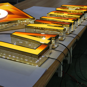 Sang trọng tùy chỉnh Kim Loại Logo Led kinh doanh dấu hiệu Thắp Sáng signage LED đăng ký cho spa tiệm - Product Image 4