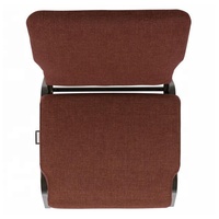 Chaise de salle à manger d'intérieur pliable en mousse moulée durable marron avec structure métallique