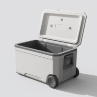 Boîte de refroidissement pour événements en plein air, activités, isolation plastique avec roues, boîte de refroidissement de 70l