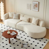 111132 Quanu Nouveau Design Élégant Canapé Doux Tissu de Salon Canapé Moderne Simple Courbé Luxe