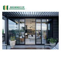 Lukliving porte coulissante en aluminium à rupture thermique extérieure avec stores entre les portes coulissantes en aluminium en verre