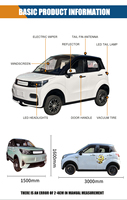 Nouveau modèle 2026 en promotion : Camionnette électrique fermée à 4 roues, moteur à entraînement simple, propulsion arrière, avec porte-bagages métallique arrière et certification CEE