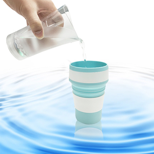 Sport <b>Mug</b> Folding Cup Coffee Foldable Silicon Bpa Free Collapsible Travel Food Grade Silicone with Minimalist Color <b>Box</b> - Product Image 3