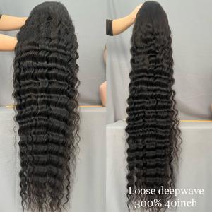 Perruque Lace Front HD Transparente Sans Colle de 40 Pouces en Cheveux Humains Vierges 13x4 avec Baby Hair pour Femmes Noires - Product Image 6