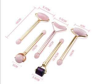 Rodillo <span class=keywords><strong>de</strong></span> jade con logotipo personalizado, masajeador <span class=keywords><strong>de</strong></span> <span class=keywords><strong>doble</strong></span> cabeza DIY, herramienta Gua Sha con piedras naturales, rodillo <span class=keywords><strong>de</strong></span> microagujas - Product Image 6