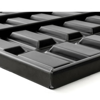 T-Shine Plaque de cuisson rectangulaire 30 cavités en acier aluminisé, revêtement PTFE, écologique, épaisseur 0,8 mm, pour gâteaux Financier, en stock