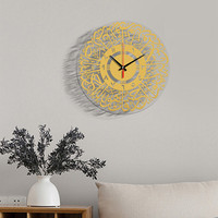 Horloge murale islamique Ramadan cadeau décoration grande horloge murale islamique avec calligraphie arabe pour la décoration intérieure salon