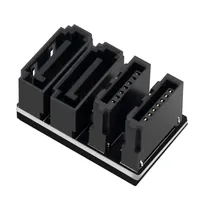 Adaptateur d'alimentation double SATA/SAS 7 broches femelle vers mâle, connecteur coudé à 90/180 degrés, convertisseur de carte mère pour PC