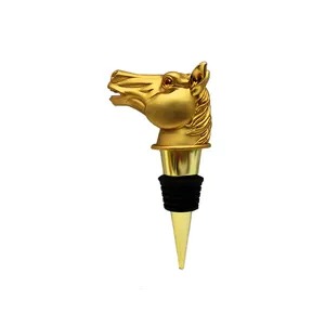 Золотая лошадь в модном баре поставок металла бутылки шампанского, винного стакана, винные пробки фиксаторы уход за кожей лица