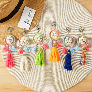 Portachiavi con nappa, ciondolo con perline colorate a forma di conchiglia, stile boho, per borsa o portachiavi, scatola da 360 pezzi - Product Image 2