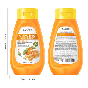 SADOER Scrub Corpo Esfoliante Illuminante al Citrus VC 430g - Rimozione 98% delle Cellule Morte, Luminosità con Niacinamide, Sbiancamento Completo del Corpo - Product Image 4