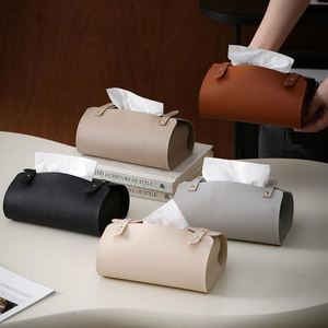 Nuevo Diseño de Moda, Cubierta para Pañuelos de Cuero PU Estilo Nórdico, Organizador de Pañuelos para Escritorio, Sala de Estar, Cocina, Impermeable, para Coche - Product Image 1