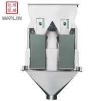 Balance doseuse linéaire automatique intelligente économique à double tête pour poudre, haricots, maïs, aliments pour animaux de compagnie, noix