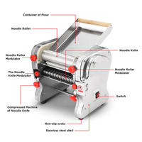 Machine à presser la pâte électrique YTD-240, moteur en cuivre, rouleau à pâtes tout en acier inoxydable pour usage commercial et domestique