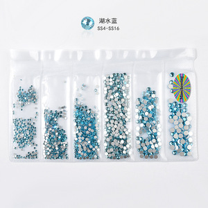 6 Rejillas de Diamantes de Imitación Planos de Colores Surtidos para Uñas, Adornos de Uñas de Diferentes Formas, Decoración DIY para Manicura y Arte de Uñas, Venta al por Mayor - Product Image 6