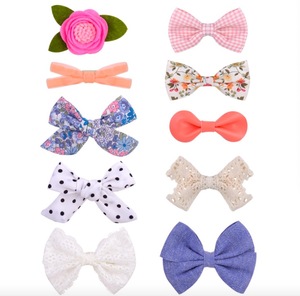 Set di 10 fermagli per <span class=keywords><strong>capelli</strong></span> per neonate, fiocchi per <span class=keywords><strong>capelli</strong></span>, fascia per <span class=keywords><strong>capelli</strong></span> - Product Image 1