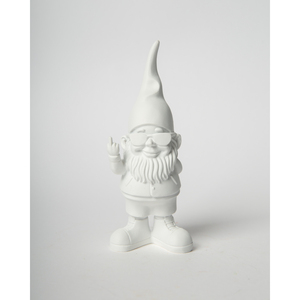 Statuetta di Gnomo da Giardino in Resina Bianca, Mini Statua Decorativa per Casa o Esposizione all'Aperto - Product Image 1