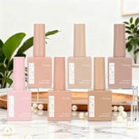 Collection BIN Nude Elegance, ensemble personnalisé de 6 vernis à ongles en gel UV mat non toxique de 15 ml, certifié MSDS, pour nail art