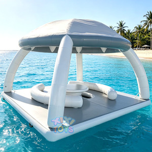 Plataforma Flotante Inflable Resistente XIXI con Toldo, Isla Flotante para Descanso en el Agua con Sofá y Sillón - Product Image 3