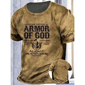 Maglietta cristiana Armor Of God, Efelesiensi 6:11, Faith Warrior, maglietta vintage grunge - Product Image 1