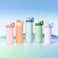 Nouveau sport 600ML / 20OZ bouteille d'eau poignée Portable en acier inoxydable tasse à eau grande capacité vide Double couche tasse isolée