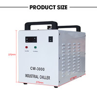 Refroidisseur de système de refroidissement par air de refroidisseur d'eau industriel CW3000 à circulation liquide pour broche refroidie à l'eau et tube laser CO2 80W