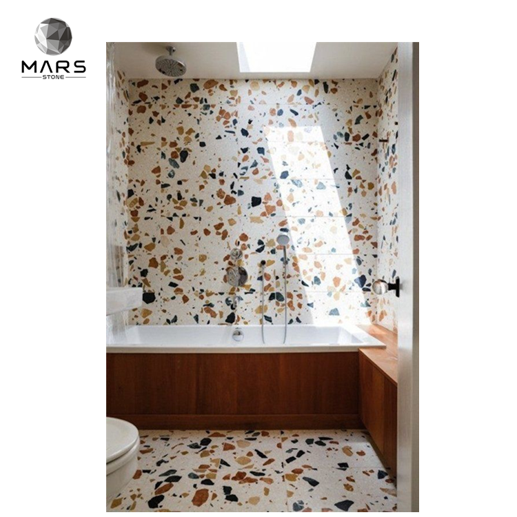 Multi Colore Terrazzo Pavimento di Piastrelle Campioni Per La Pietra Chip Pavimento E Parete In Bagno di Design