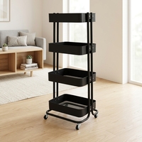 Chariots de rangement roulants pour mobilier de salle à manger, chariot utilitaire, chariot pivotant étanche, chariot à outils pour salon