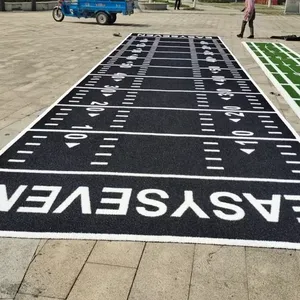 Alfombra de suelo de gimnasio de diseño de moda totalmente mecanizada, césped sintético, putter de golf negro, alfombra para exteriores