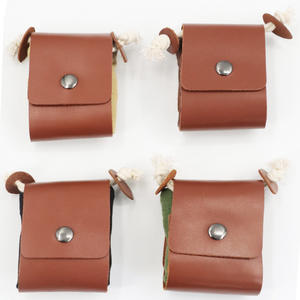 Pochette de cueillette en toile avec boucle de ceinture en cuir, fermeture à cordon, pliable, portable, multicolore, pour la cueillette des baies, outil de camping - Product Image 6