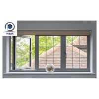 Fenêtre à battant et à ouverture latérale en aluminium et bois au design moderne, écoénergétique, pour usage résidentiel et commercial