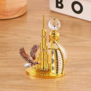 Flacon de parfum en métal de 10 ml, Moyen-Orient, Dubaï, <span class=keywords><strong>Burj</strong></span> <span class=keywords><strong>Al</strong></span> <span class=keywords><strong>Arab</strong></span>, <span class=keywords><strong>Burj</strong></span> Khalifa, Falcon, huile essentielle rechargeable, flacons d'attar - Product Image 3