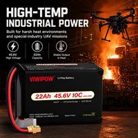 Baterai Drone Lithium 12S Tahan Suhu Tinggi 45.6V 22Ah Khusus untuk Pelatihan Praktis Drone Industri Khusus