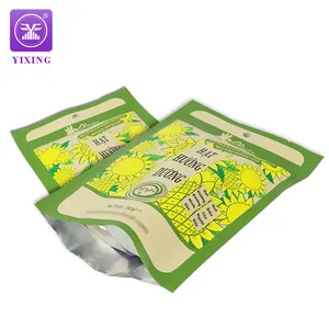 Yixing Custom Seeds Packets 250g 500g 1kgs Top Zip Plastic Bag 3 Side Seal Bags For Agricultural Fertilizer Sunflower Corn Seeds