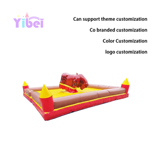 Toro Meccanico Gonfiabile Commerciale, Gioco di Rodeo, Materiale PVC Rosso/Nero, Dimensioni 4m/5m, Attrazione per Parchi Divertimento - Product Image 4