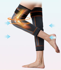 Compression jambe genouillères soutien allonger rayure Sport manchon arthrite douleur articulaire protecteur élastique genouillère orthèse volley-ball - Product Image 4