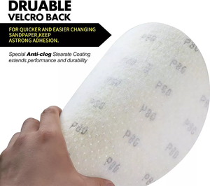 Spedizione magazzino USA entro 24 ore 5 pezzi cartongesso cartongesso SATC 9 pollici disco abrasivo giallo levigatrice gancio e anello 80-220 # - Product Image 3