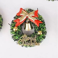 Décorations de Noël, mini couronnes, couronnes de fleurs réalistes, accessoires pour maisons de poupées