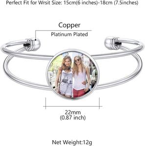 Collar y Pulsera de Corazón de Aleación de Zinc Plateada Moderna Hecha a Mano para Sublimación por Transferencia Térmica, Regalo Promocional, Recuerdo de Boda, Joyería DIY - Product Image 4