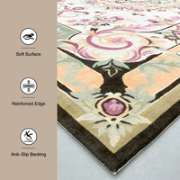 Tapis sur mesure Dsermer moderne de luxe abstrait fait main à poils coupés, grand tapis de salon doux antidérapant, adapté aux animaux domestiques, en laine