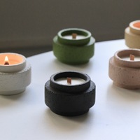 Großhandel bunte Zement glas Soja Wachs Luxus kreative Zement glas einzigartige Kerzen gefäße