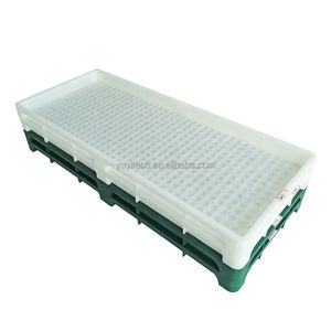 Agri pembibitan putih hijau hitam biru warna kustom plastik dasar datar nampan penyemaian nasi - Product Image 6